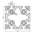 100100 industrielles Aluminiumprofil Europäischer Standardrahmen